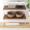 image:imageNathan James Theo 6Shelf Tall Modern Bookshelf Wall Mount Ladder Shelf Bookcase with Wood and Industrial Metal Frame Matte WhiteOakMatte White