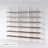 image:imageNathan James Theo 6Shelf Tall Modern Bookshelf Wall Mount Ladder Shelf Bookcase with Wood and Industrial Metal Frame Matte WhiteOakMatte White