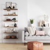 image:imageNathan James Theo 6Shelf Tall Modern Bookshelf Wall Mount Ladder Shelf Bookcase with Wood and Industrial Metal Frame Matte WhiteOakMatte White
