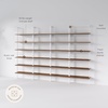 image:imageNathan James Theo 6Shelf Tall Modern Bookshelf Wall Mount Ladder Shelf Bookcase with Wood and Industrial Metal Frame Matte WhiteOakMatte White