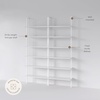 image:imageNathan James Theo 6Shelf Tall Modern Bookshelf Wall Mount Ladder Shelf Bookcase with Wood and Industrial Metal Frame Matte WhiteWhite