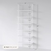 image:imageNathan James Theo 6Shelf Tall Modern Bookshelf Wall Mount Ladder Shelf Bookcase with Wood and Industrial Metal Frame Matte WhiteWhite