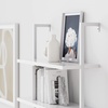 image:imageNathan James Theo 6Shelf Tall Modern Bookshelf Wall Mount Ladder Shelf Bookcase with Wood and Industrial Metal Frame Matte WhiteWhite