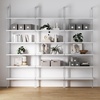image:imageNathan James Theo 6Shelf Tall Modern Bookshelf Wall Mount Ladder Shelf Bookcase with Wood and Industrial Metal Frame Matte WhiteWhite