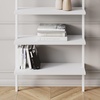 image:imageNathan James Theo 6Shelf Tall Modern Bookshelf Wall Mount Ladder Shelf Bookcase with Wood and Industrial Metal Frame Matte WhiteWhite