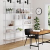 image:imageNathan James Theo 6Shelf Tall Modern Bookshelf Wall Mount Ladder Shelf Bookcase with Wood and Industrial Metal Frame Matte WhiteWhite