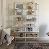 image:imageNathan James Theo 6Shelf Tall Modern Bookshelf Wall Mount Ladder Shelf Bookcase with Wood and Industrial Metal Frame Matte WhiteWhite