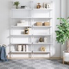 image:imageNathan James Theo 6Shelf Tall Modern Bookshelf Wall Mount Ladder Shelf Bookcase with Wood and Industrial Metal Frame Matte WhiteWhite