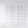 image:imageNathan James Theo 6Shelf Tall Modern Bookshelf Wall Mount Ladder Shelf Bookcase with Wood and Industrial Metal Frame Matte WhiteWhite