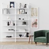image:imageNathan James Theo 6Shelf Tall Modern Bookshelf Wall Mount Ladder Shelf Bookcase with Wood and Industrial Metal Frame Matte WhiteWhite