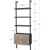 image:imageNathan James Theo Modern Bookcase with Rattan Cabinet in Matte Black and Light Oak Finish with Matte Black Metal Frame for Living Room Home Office StorageTheo BlackLight Oak