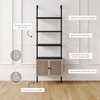 image:imageNathan James Theo Modern Bookcase with Rattan Cabinet in Matte Black and Light Oak Finish with Matte Black Metal Frame for Living Room Home Office StorageTheo BlackLight Oak