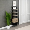 image:imageNathan James Theo Modern Bookcase with Rattan Cabinet in Matte Black and Light Oak Finish with Matte Black Metal Frame for Living Room Home Office StorageTheo Light OakBlack