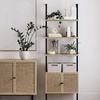 image:imageNathan James Theo Modern Bookcase with Rattan Cabinet in Matte Black and Light Oak Finish with Matte Black Metal Frame for Living Room Home Office StorageTheo Light OakBlack