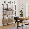 image:imageNathan James Theo Modern Bookcase with Rattan Cabinet in Matte Black and Light Oak Finish with Matte Black Metal Frame for Living Room Home Office StorageTheo Light OakBlack