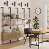 image:imageNathan James Theo Modern Bookcase with Rattan Cabinet in Matte Black and Light Oak Finish with Matte Black Metal Frame for Living Room Home Office StorageTheo Light OakBlack