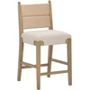 image:imageNathan James Webster Bohemian Round Back Bar Stool Upholstered Bar Stool with Seagrass Backrest for Kitchen or Bar Medium Brown Set of 2Cove Light Brown