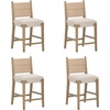 image:imageNathan James Webster Bohemian Round Back Bar Stool Upholstered Bar Stool with Seagrass Backrest for Kitchen or Bar Medium Brown Set of 2Cove Light Brown