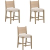 image:imageNathan James Webster Bohemian Round Back Bar Stool Upholstered Bar Stool with Seagrass Backrest for Kitchen or Bar Medium Brown Set of 2Cove Light Brown