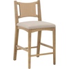 image:imageNathan James Webster Bohemian Round Back Bar Stool Upholstered Bar Stool with Seagrass Backrest for Kitchen or Bar Medium Brown Set of 2Elodia Light Brown