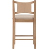image:imageNathan James Webster Bohemian Round Back Bar Stool Upholstered Bar Stool with Seagrass Backrest for Kitchen or Bar Medium Brown Set of 2Elodia Light Brown