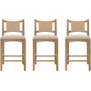 image:imageNathan James Webster Bohemian Round Back Bar Stool Upholstered Bar Stool with Seagrass Backrest for Kitchen or Bar Medium Brown Set of 2Elodia Light Brown