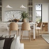 image:imageNathan James Webster Bohemian Round Back Bar Stool Upholstered Bar Stool with Seagrass Backrest for Kitchen or Bar Medium Brown Set of 2Rikki Light BrownWhite