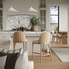 image:imageNathan James Webster Bohemian Round Back Bar Stool Upholstered Bar Stool with Seagrass Backrest for Kitchen or Bar Medium Brown Set of 2Rikki Light BrownWhite