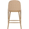 image:imageNathan James Webster Bohemian Round Back Bar Stool Upholstered Bar Stool with Seagrass Backrest for Kitchen or Bar Medium Brown Set of 2Rikki Light BrownWhite