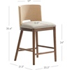 image:imageNathan James Webster Bohemian Round Back Bar Stool Upholstered Bar Stool with Seagrass Backrest for Kitchen or Bar Medium Brown Set of 2Webster Medium Brown