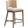 image:imageNathan James Webster Bohemian Round Back Bar Stool Upholstered Bar Stool with Seagrass Backrest for Kitchen or Bar Medium Brown Set of 2Webster Medium Brown