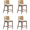 image:imageNathan James Webster Bohemian Round Back Bar Stool Upholstered Bar Stool with Seagrass Backrest for Kitchen or Bar Medium Brown Set of 2Webster Medium Brown
