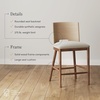 image:imageNathan James Webster Bohemian Round Back Bar Stool Upholstered Bar Stool with Seagrass Backrest for Kitchen or Bar Medium Brown Set of 2Webster Medium Brown