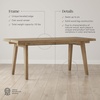 image:imageNathan James Willow Boho Dining Table for 6 with Solid Wood Legs 6Person Natural Wood Light Brown with Bohemian Rattan AccentAndy Light Brown
