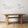 image:imageNathan James Willow Boho Dining Table for 6 with Solid Wood Legs 6Person Natural Wood Light Brown with Bohemian Rattan AccentLight Brown WoodRattan
