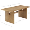image:imageNathan James Willow Boho Dining Table for 6 with Solid Wood Legs 6Person Natural Wood Light Brown with Bohemian Rattan AccentLight Brown WoodRattan