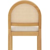 image:imageNathan James Willow Boho Rattan Dining Table Set for 4 Wood Dining Table Set of 4 Upholstered Dining Chairs with Rattan Back and Solid Wood Legs Cream BoucleWarm PineLight BrownRattan