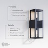 image:imageNathan James Zemi MidCentury Modern Indoor or Outdoor Decorative Wall Light Black Wall Sconce for Bedroom or Wall Mount Porch Light Matte Black Set of 2Julio Black