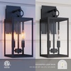 image:imageNathan James Zemi MidCentury Modern Indoor or Outdoor Decorative Wall Light Black Wall Sconce for Bedroom or Wall Mount Porch Light Matte BlackFerris Black