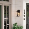 image:imageNathan James Zemi MidCentury Modern Indoor or Outdoor Decorative Wall Light Black Wall Sconce for Bedroom or Wall Mount Porch Light Matte BlackFerris Black