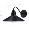 image:imageNathan James Zemi MidCentury Modern Indoor or Outdoor Decorative Wall Light Black Wall Sconce for Bedroom or Wall Mount Porch Light Matte BlackZemi Black