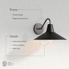 image:imageNathan James Zemi MidCentury Modern Indoor or Outdoor Decorative Wall Light Black Wall Sconce for Bedroom or Wall Mount Porch Light Matte BlackZemi Black