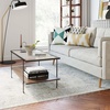 image:imageSonia Bohemian 2Tier Oval Coffee Table Living Room Cane Table with Storage Shelf and MidCentury Legs in Honey Brown Wood with Rattan AccentBlack