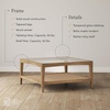 image:imageSonia Bohemian 2Tier Oval Coffee Table Living Room Cane Table with Storage Shelf and MidCentury Legs in Honey Brown Wood with Rattan AccentLight BrownGlass