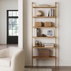 image:imageNathan James Beacon 3Shelf Bookcase with Seagrass Cabinet Solid Wood Bookshelf with Storage with Solid Wood Frame SeagrassRaw Oak Set of 3Beacon Warm Pine 6 Shelf