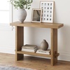 image:imageNathan James Beacon Wooden Sofa Console Table with Drawers Bohemian Entryway Table Hallway Table with Seagrass Shelf Light BrownVirgo Light Brown