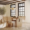image:imageNathan James Briggs Modern Farmhouse Dining Set for 6 Solid Wood Dining Room Table Set with 6 Upholstered Dining Chairs Light BrownLight BrownSeagrass