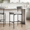 image:imageNathan James Dahlia Counter Height Chair Modern Barstool with Back MidCentury Metal Legs and Leather Padded Cushion for Kitchen Island and Bars BrownBlack Set of 2Feather Graymatte Black