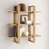 image:imageNathan James Floating Wall Book Shelves 3Tier Display Shelf Decorative Modular Shelf in Solid Wood for Bedroom Nursery Bathroom or Kitchen Set of 2Warm Pine