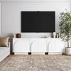 image:imageNathan James Iris MidCentury Modern Credenza White TV Stand Living Room Wood Storage Cabinet with Arched Cabinet Doors Set of 3White